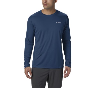 Columbia Muške Majice S Kapuljačom - PFG Zero Rules Long Sleeve Tamno Sive | OIEZ-30947